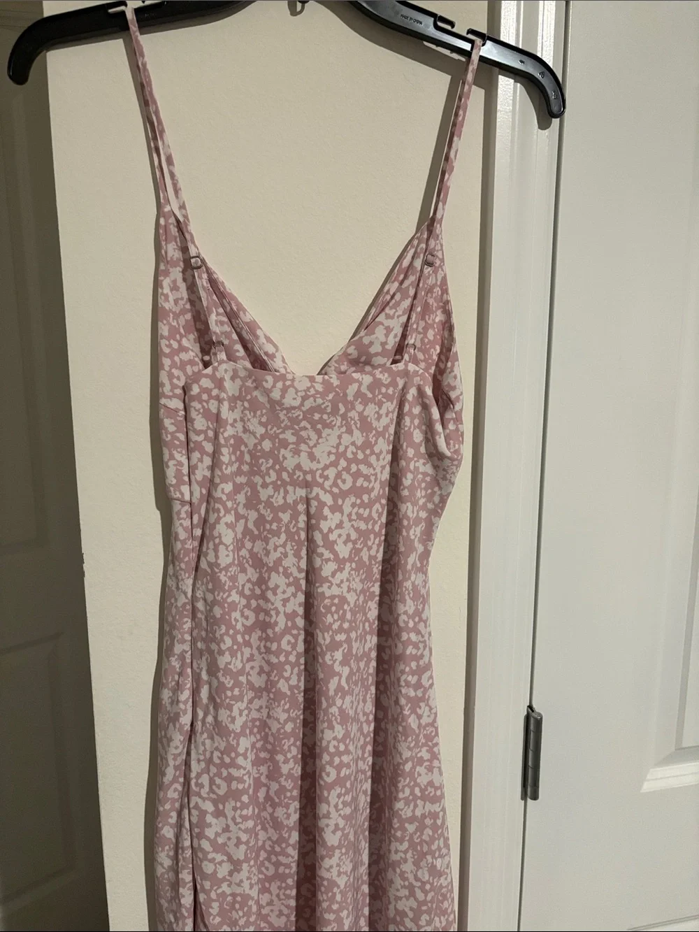 Abercrombie & Fitch Pink and White Leopard-Print Maxi Slip Dress